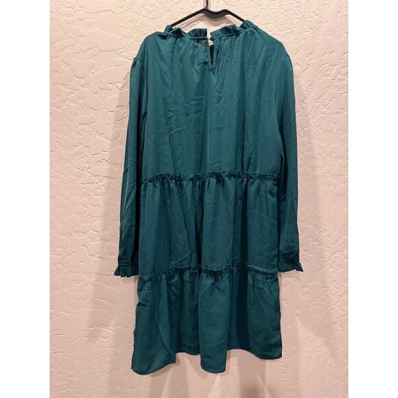 Lularoe Annabelle Dress Long Sleeve, Tiered, Knee Length, Green, XL, NWT - Picture 2 of 3